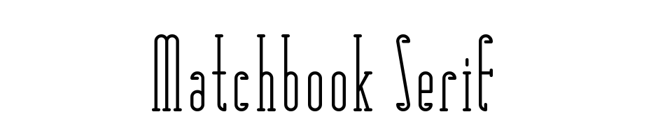 Matchbook Serif Yazı tipi ücretsiz indir